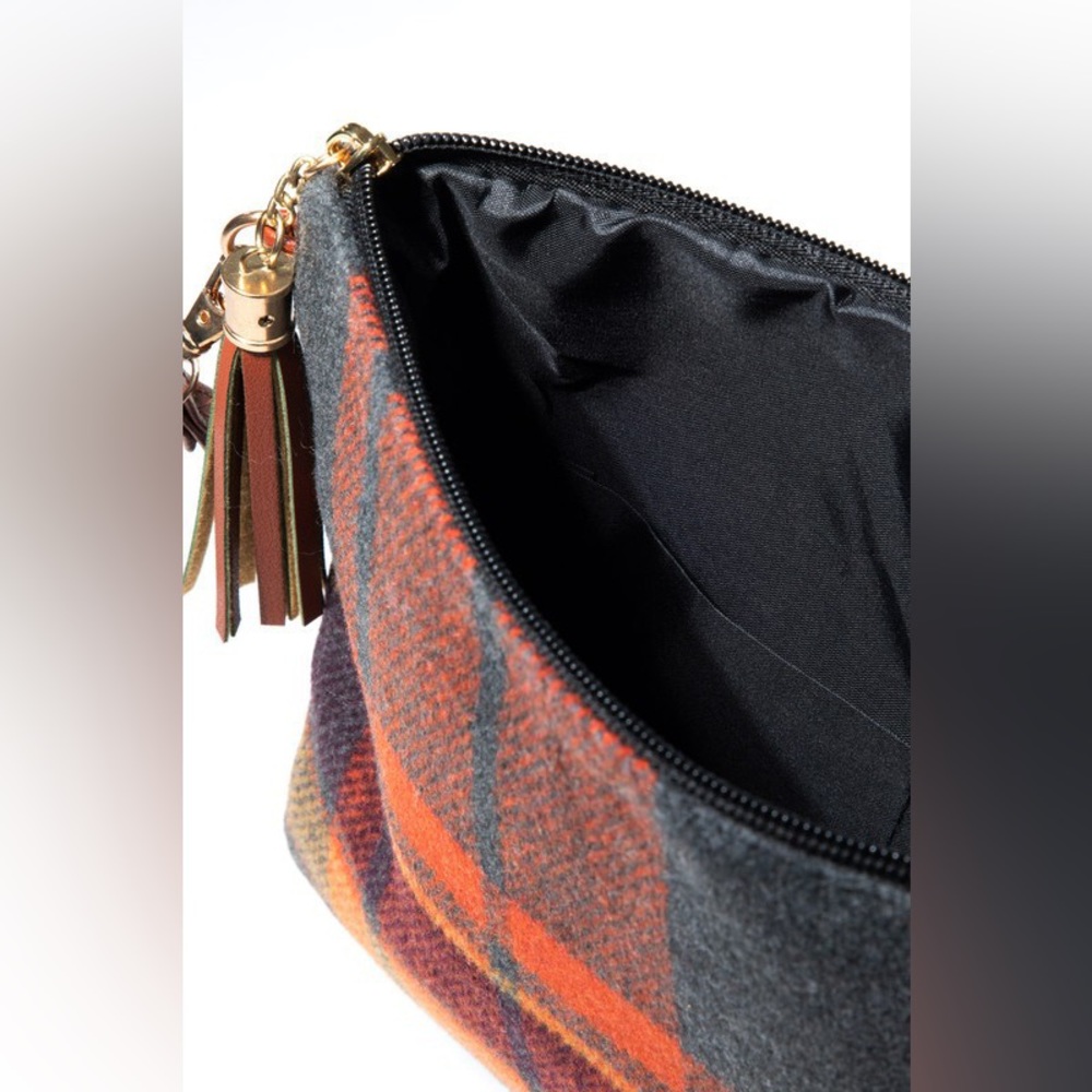 Rust Plaid Crossbody Bag - Picture 6 of 12
